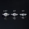 Round Cut Six Claw Moissanite Ring in S925 Sterling Silver