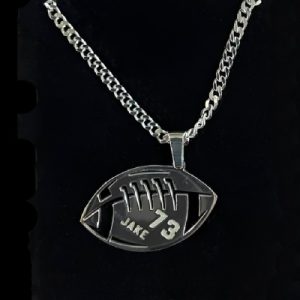 Custom American Football Name & Jersey Number Pendant
