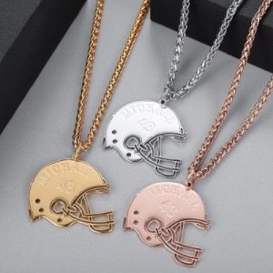 Customized American Football Helmet Name & Jersey Number Pendant