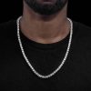 5mm Tennis Necklace in White Gold