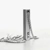 Personalized 4-Sides Engraved 3D Bar Stainless Steel Pendant