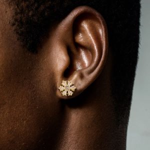 Sparkling Snowflake Stud Earrings