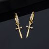 Iced Sword Dangle Earring