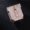 Made to Order Moissanite Baguette Cut Letter U S925 Silver Ring