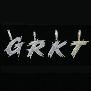 New Baguette 26 Letters Pendant