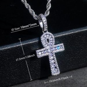 Bling Diamonds Ankh Pendant