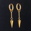 Rivet Cone Titanium Earrings