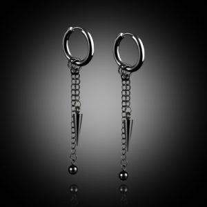 Cone Bead Chain Drop Dangle Earrings