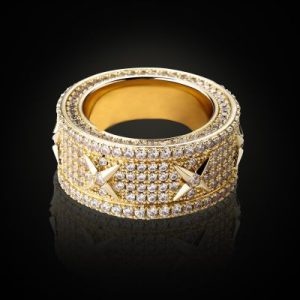 Men's North Star Stones Paved Band in Gold