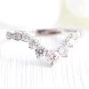 0.68CT Round Cut VVS Moissanite S925 Silver Wedding Band