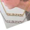 Customized Bold Name Pendant with 3mm Cuban Chain