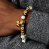 Pearl Sunflower Smile Face Bee Bracelet