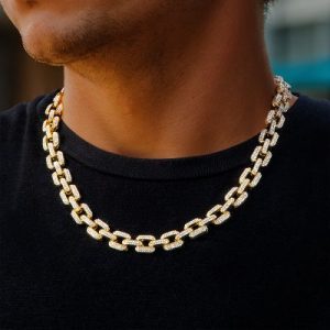 12mm Iced Rectangle Chain