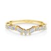 0.69CT Baguette & Round Cut VVS Moissanite S925 Silver Weeding Band