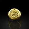 Wild Lion Signet Ring in Gold