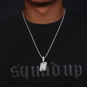 Iced 26 Initial Letters Pendant