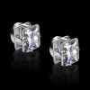Princess Cut Magnetic Stud Earrings
