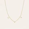 Space Initial and Diamond Bezel Necklace