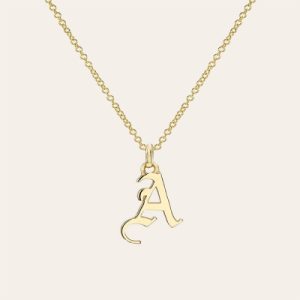 Gothic Initial Necklace