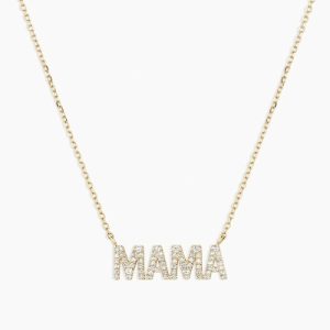 Diamond "MAMA" Necklace