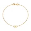 Engraved  Initial Tiny Disc Bracelet