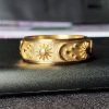 8mm Sun and Moon Spinner Relieving Stress Ring in Gold