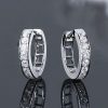 Moissanite Hoop Earrings in S925 Sterling Silver