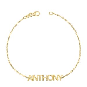 Block Letter Name Bracelet