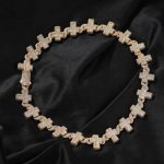 Iced Cross with Infinity Link Chain