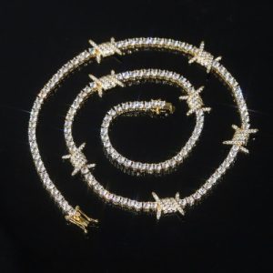 3mm Iced Out Thorns Tennis Chain