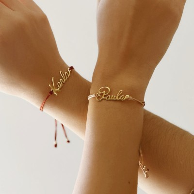 Customized Name Colorful Cord Bracelet