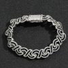 12mm Baguette Cut Black Diamonds Infinity Bracelet