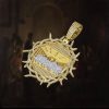 Iced Crown of Thorns Last Supper Pendant In Mix color