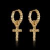 Spiked Cross Dangle Earrings