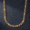 Iced Out Colorful Gemstone Cuban Chain