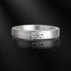 0.2Ct Moissanite Brilliant Round Cut Band Ring in S925 Silver