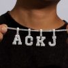 925S & VVS Moissanite Iced A-Z Letter Pendant