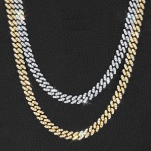 925S & VVS Moissanite 6mm Cuban Link Chain