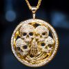 Iced Hell Death Skull Pendant
