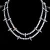 5mm 925S & VVS Moissanite Fight Tooth and Claw Tennis Chain