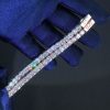925S & VVS Moissanite Custom Name Tennis Chain