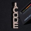 925S & VVS Moissanite Custom Vertical Letter Pendant
