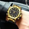 Luminous Waterproof Sports Men's Quartz Watch with Silicone Strap