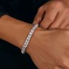 8mm Iced 4-sided V-shape Bracelet