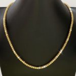 S925 & Moissanite 3mm/4mm Yellow Tennis Chain in Gold Plating