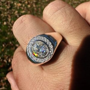 925S & VVS Moissanite Oval Cut Ring