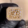 925S & VVS Moissanite Men's Fully Iced Bling Rapper Ring