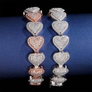 8mm 925S & VVS Moissanite Heart Bracelet
