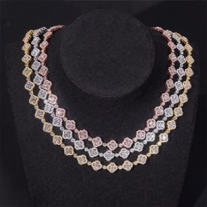 8mm 925S & VVS Moissanite Four Leaf Clover Chain