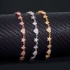 925S & VVS Moissanite Heart Star Diamond Bracelet